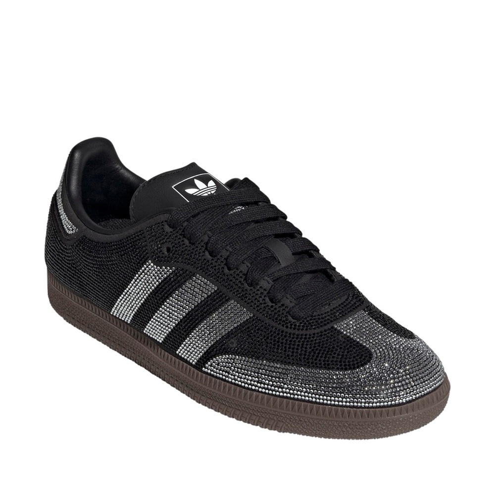 Adidas Black and Silver Samba Sneakers